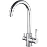 Смеситель для кухни FRAP H52 F4352 со встроенным фильтром (краном) под питьевую воду Ф35мм хром